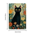 thumbnail image 2 of Room Decor 1pc, Black Cat &amp; Wildflowers Metal Iron Sign, 8x12 Inches, Rustic Antique Effect, Easy to Hang Wall Art for Home, Kitchen, Bedroom, Garden, Office, Hotel, Bakery Decor, 2 of 8