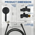 thumbnail image 3 of High  10 Setting Handheld Shower , 5" Detachable Showerhead  Built-in Power Wash to Clean Tub, Tile & Pets, 79" Extra Long Stainless  Hose, Adjustable Bracket - Oil Rubbed, 3 of 6