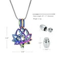 thumbnail image 3 of Lotus Flower Necklace for Cremation Ashes Cremation Jewelry for Ashes Urn Necklace Lockets for Human Ashes Holder Necklace, 3 of 7