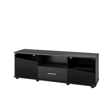 CorLiving - Fernbrook TV Stand, for TVs up to 75" - Black Faux Wood Grain