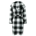 thumbnail image 6 of Dyfzdhu Robes for Women Hooded Fleece Bathrobe Lightweight Warm Plush Long Flannel Sleepwear Robe, 6 of 6