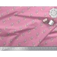 thumbnail image 3 of Soimoi Poly Georgette Fabric Footprint,Cheese & Rat Kids Printed Fabric 1 Yard 52 Inch Wide, 3 of 3