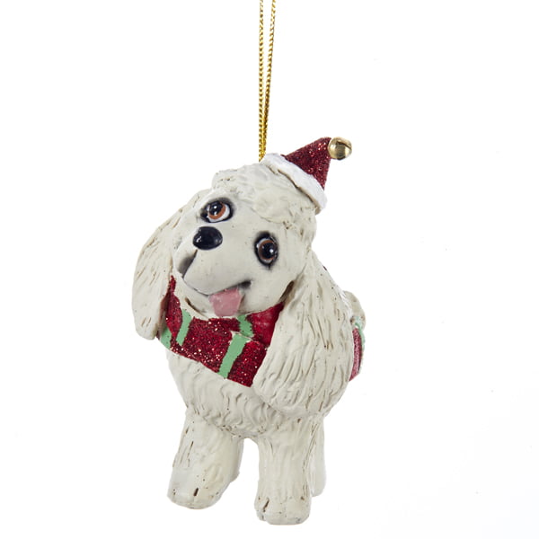 11 colour choices. Pet Trim Poodle Glitter Christmas Decoration 