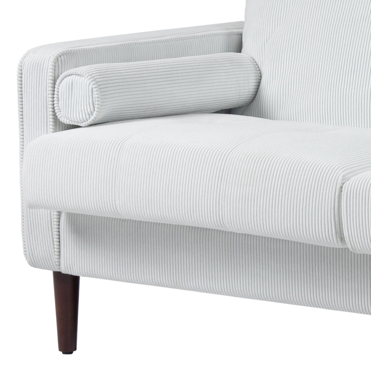 UIXE 62'' Loveseat Sofa for Living Room Indoor 2-seater Sofa Small Couch for Bedroom Office, Beige