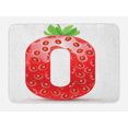 thumbnail image 1 of Numbers Bath Mat, Number Zero Strawberry Style Mathematics Algebra Organic Food Healthy, Non-Slip Plush Mat Bathroom Kitchen Laundry Room Decor, 29.5 X 17.5 Inches, Vermilion Green Orange, Ambesonne, 1 of 2