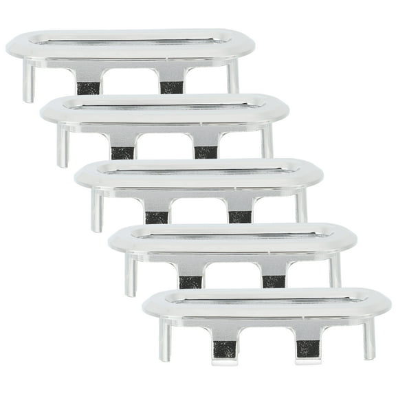 5 Pcs Basin Overflow Hole Cover Sink Plugs Water Trough Silver