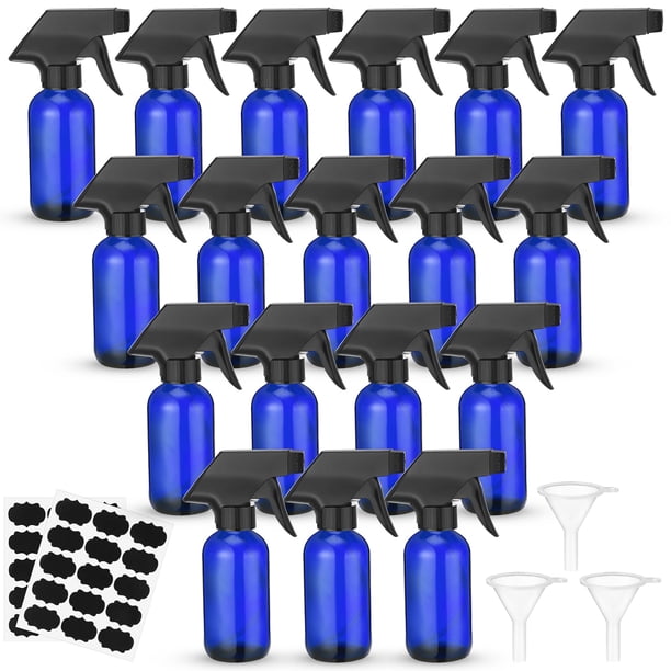 Botellas de aerosol Fumete de vidrio de 120 ml, recargables con embudo, 20 unidades