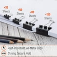 Mr. Pen Assorted Sizes Binder Clips Set, 100 pc, Office Essential