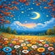 thumbnail image 2 of 5D DIY Full Drill Round Parcial AB Flower Sea Paisery 45x75cm, 2 of 9