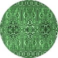 thumbnail image 1 of Ahgly Company Indoor Round Persian Emerald Green Traditional Area Rugs, 3' Round, 1 of 4