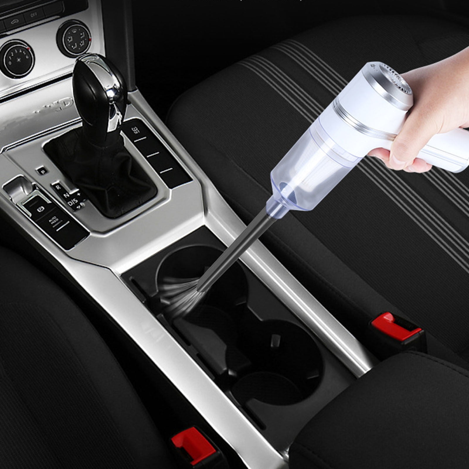 Handheld Car Vacuum Cleaner Wireless,120W Powerful Suction Wet and Dry Portable Vacuum with USB Charging,Three Brush Heads for Pet Hair Dirt Debris,Easy Cleaning for Cars Home and Stairs-Free Size
