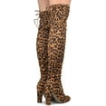 thumbnail image 4 of Wild Diva Lounge Amaya-01 Women's Over The Knee Tie Up High Block Heel Dress Boots, 4 of 4