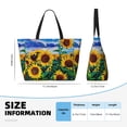 thumbnail image 3 of Rocae Landscape With Sunflowers for Large Women's Waterproof Beach Bag Tote with 7 Pockets Pool Bag for Travel Gym Vacation, 3 of 6