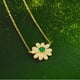 thumbnail image 3 of Cadena de clavícula verde madre personalidad de moda femenina colgante de flores de sol simple y versátil collar de plata esterlina S925 de lujo ligero, 3 of 3