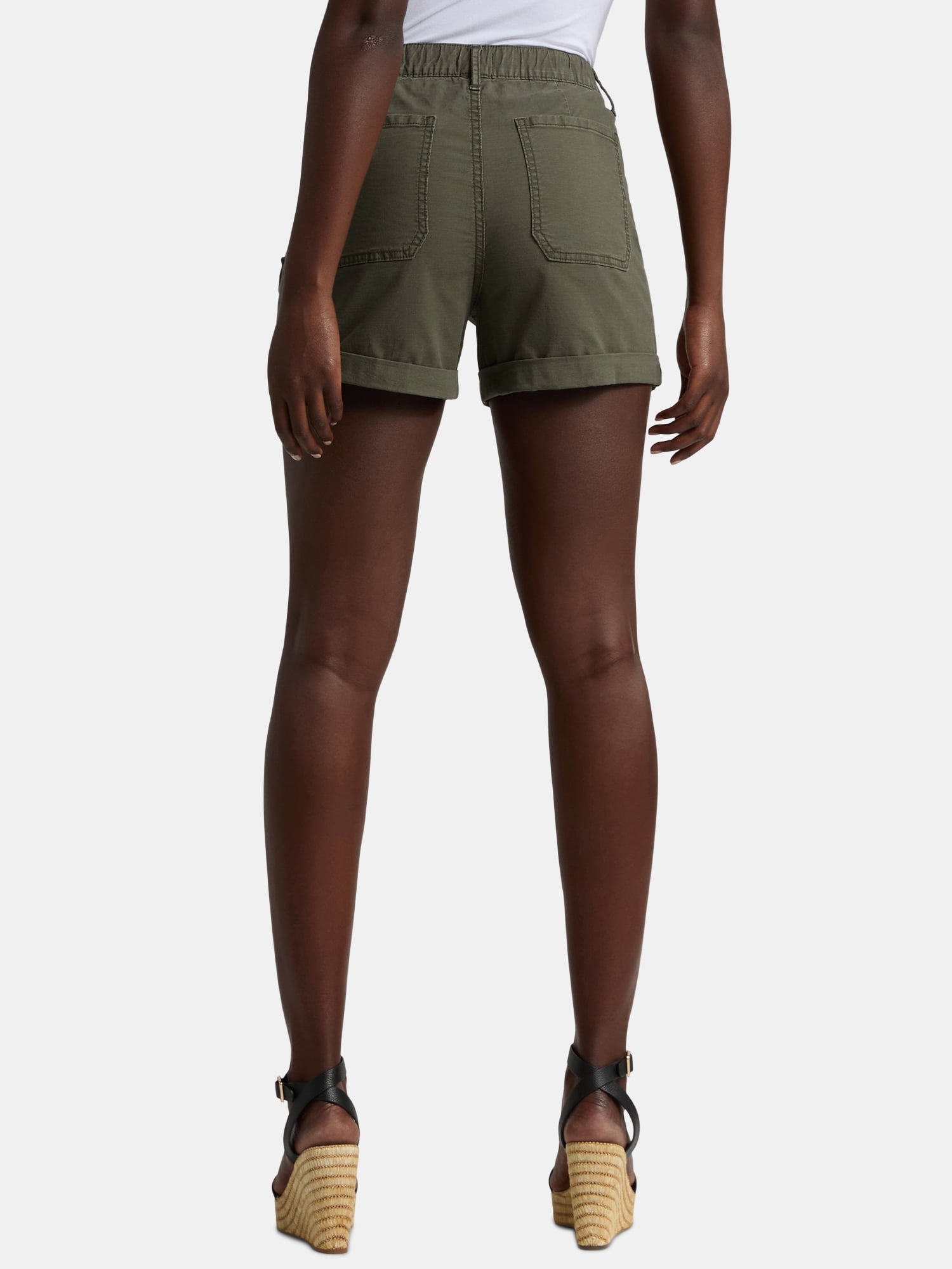 Time and Tru Women's Utility Shorts, 4" Inseam, Sizes 0-22