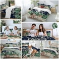 thumbnail image 5 of Merry Christmas Comforter Set Full Size, Navy Blue Snowman Squirrel Pine Tree Snowflake Soft Bedding Set for Man Woman, 4 Pieces Duvet Cover Set with Fitted Sheet, 2 Pillowcases, 5 of 9