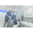 thumbnail image 4 of Simply Daisy 70" W x 73" L Flower Flourish Polyester Shower Curtain, Blue [1 Ct], 4 of 5