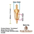 thumbnail image 2 of Shristy Hardware Archelaus Brass Door Knocker - (Pack of 1 Polished Lacquered Finish), 2 of 4