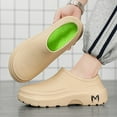 thumbnail image 2 of Dakaela Mens Chef Shoes Non-Slip Oil Resistant Work Clogs Waterproof Food Service Slip ons Beige 7.5, 2 of 7