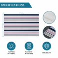 thumbnail image 6 of Pink Grey Striped Placemats Set of 6, Farmhouse Stripes Modern Abstract Art Placemats for Dining Table, Place Mats for Kitchen Tabletop, Waterproof Wipeable Dining Table Mats Set, 6 of 9