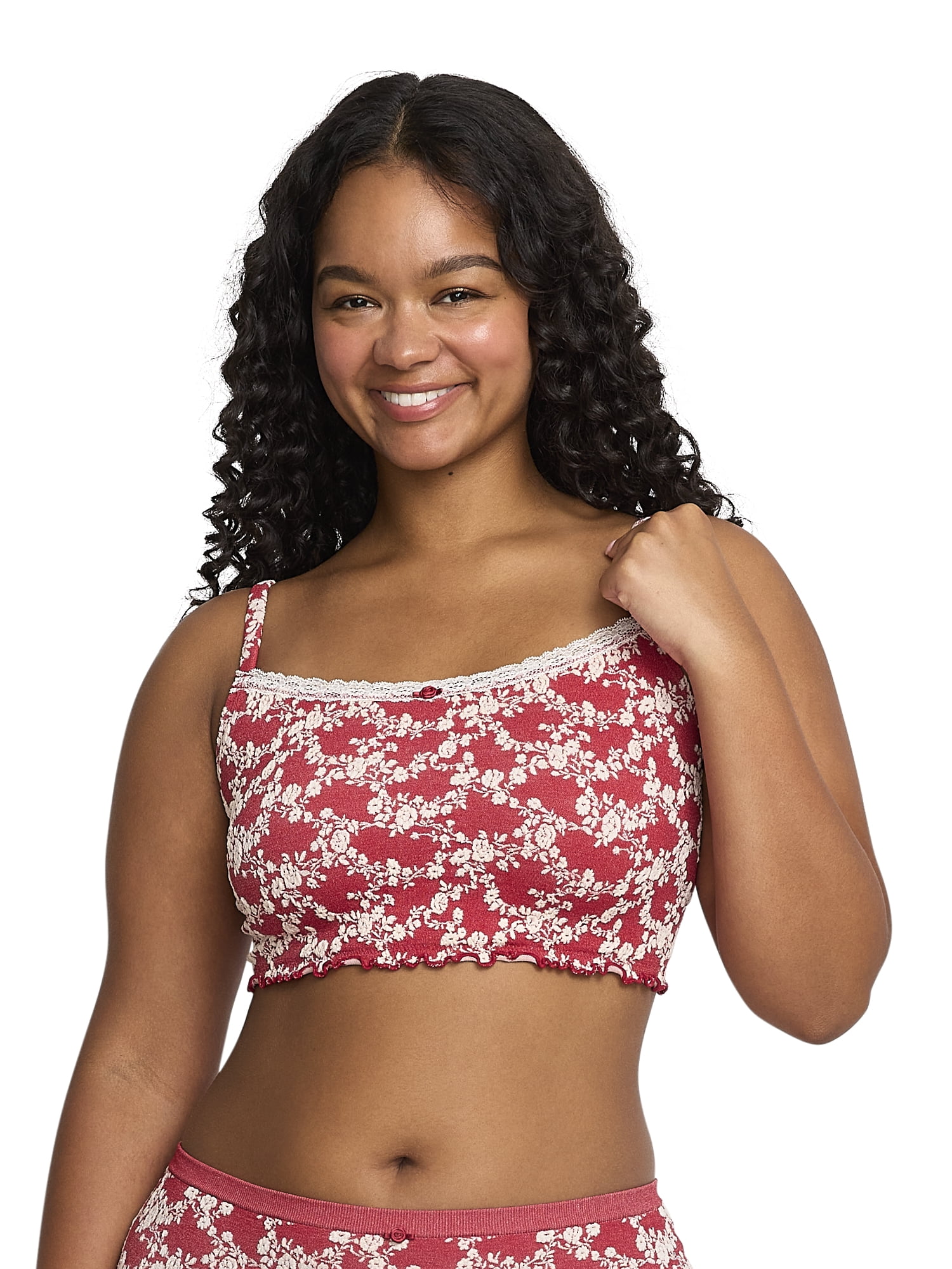 Mills by Millie Bobby Brown Women's Floral Seamless Padded Bralette, Sizes XS-XXXL