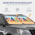 thumbnail image 4 of Cauagu Hello Summer3 Cauagu {designName} Print Foldable Car Windshield Sun Shade | Front Windshield Shade for Sun | Fits Small Sedans, Mini SUVs, Hatchbacks-Large, 4 of 6