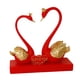 thumbnail image 3 of Centros de mesa Gloria Decoración de escritorio escultura pareja de cisnes 8,6x3,5x8,6 pulgadas Rojo, 3 of 9