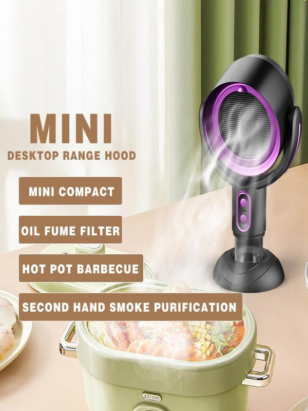 Portable Range Hood With 2 Speed Exhaust Fan,Portable Range Hood,Portable Range Hood For Cooking,Removable And Washable Filter,Large Oil Collection Cup,Wireless Desktop Kitchen Range Hood For Indoor
