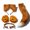 Brown and white, variant on Plush Cat Ears and Tail Paws Gloves,Wolf Fox Ears Long Tail and Leather Neck Chocker Set for Halloween,Fox Wolf Ears Headband Animal Cosplay Party Costume