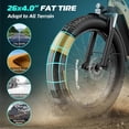 thumbnail image 5 of 26" x 4.0 Fat Tire Electric Bike for Adults, 749W Electric Mountain Bicycle with 48V 15Ah Removable Battery, 7-Speed，Front Suspension，Step Through E Bike UL2849 Certified, 5 of 7