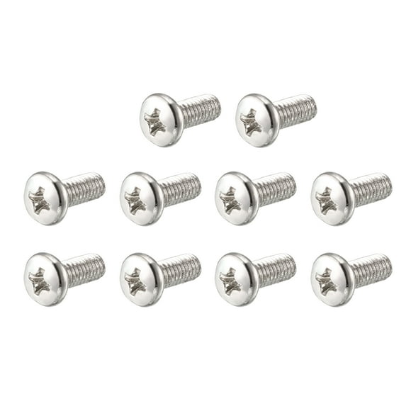 Unique Bargains M4 x 10mm 304 Stainless Steel Crosshead Phillips Pan Head Screws Bolt 60pcs