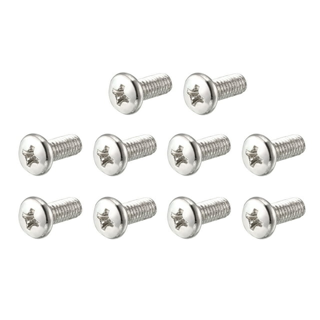 Unique Bargains Vis à Tête Croisée en Acier Inoxydable 304 M4 x 10mm 60 Pcs