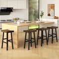 thumbnail image 2 of Gymax 29 Inch Bar Stools Set of 4 Bar Height Barstools w Saddle Seat, 2 of 10