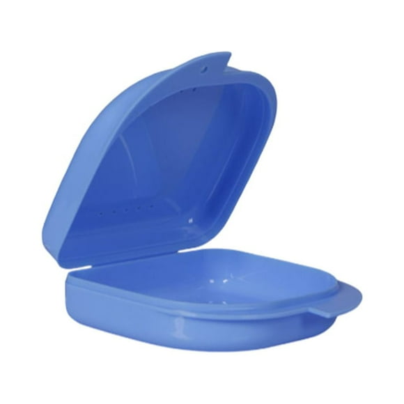 Minnieouse Caja de almacenamiento para dentaduras postizas, 2 piezas, reutilizable, Universal, de repuesto, sin olor, protectora, a prueba de polvo, cuidado de los oídos Azul Minnieouse CE014776-01