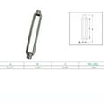 thumbnail image 2 of Marine Grade 5/16" x 3-5/8" Turnbuckle Body 800 Lbs WLL, Stainless Steel T316, 2 of 4
