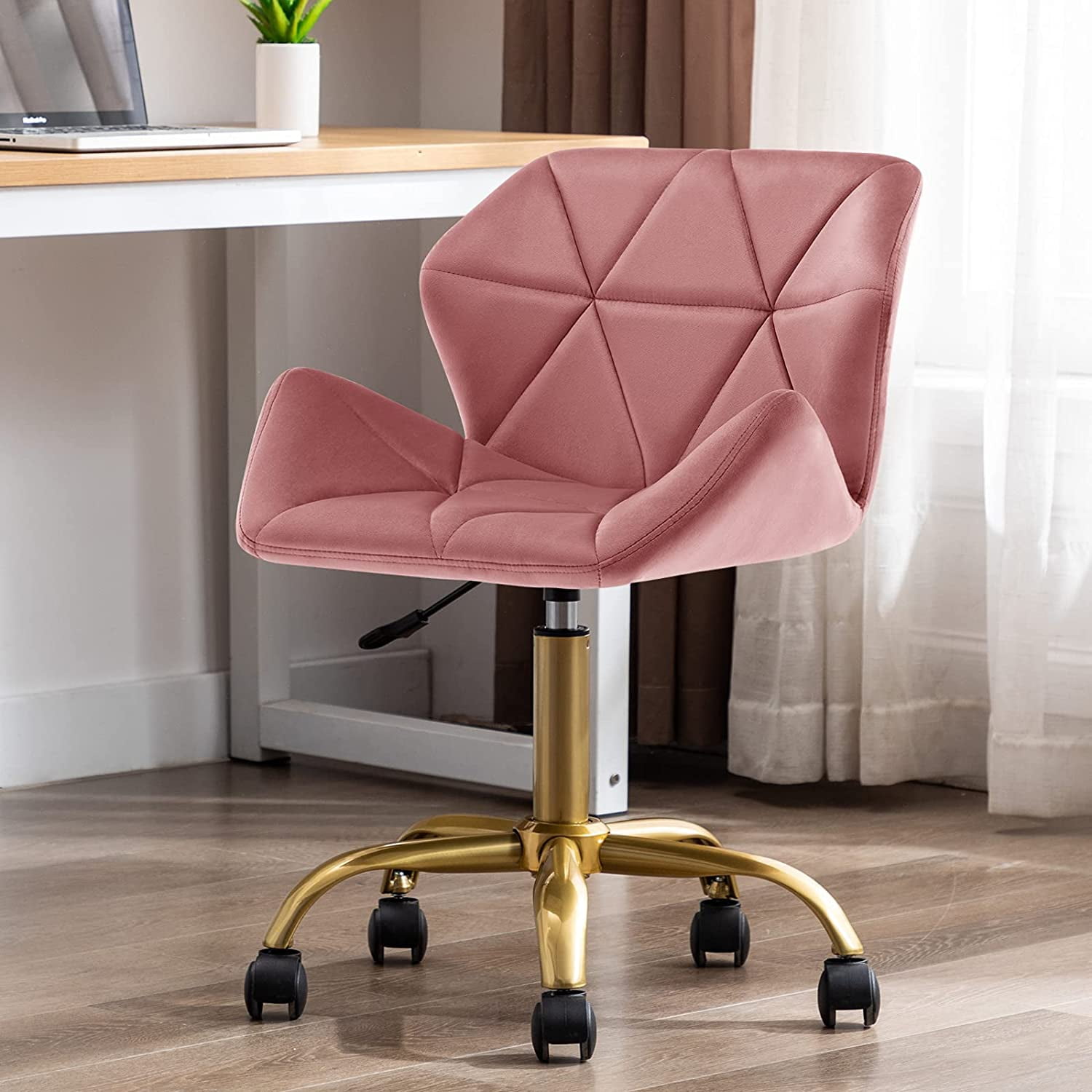 Pink and gold desk chair walmart sale