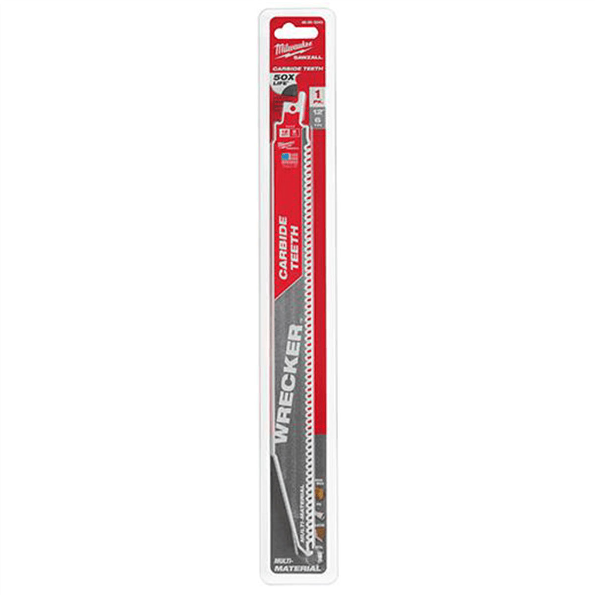 Milwaukee Tool 12" 6 TPI THE WRECKER with Carbide Teeth SAWZALL Blade 3PK