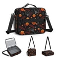 thumbnail image 5 of Basketball and Hoop Black Pattern Insulated Lunch Bag with Shoulder Strap and Bottle Holder,Bento School Lunch Bag Box,11x9.5x3.5 Inches, 5 of 5