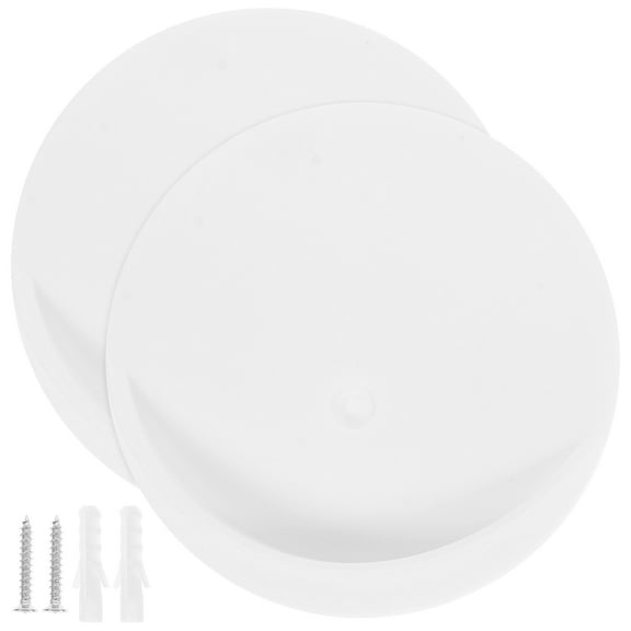 Soimiss 2Pcs White Shower Curtain Rod Brackets Adhesive Wall Mount for Bathroom and Kitchen