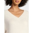 thumbnail image 6 of Time and Tru Women's V Neck Sweater, Lightweight, Sizes XS-XXXL, 6 of 7