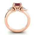 thumbnail image 4 of 2.50 Ct Wonderful Round Shape Red Ruby Gemstone Natural Diamond Anniversary Ring for her Solid 14K Rose Gold Size 6.5 by Diamond-Capitals, 4 of 8