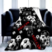 Soccer Blanket Soft Cozy Baseball Football Throw Blanket Teen Boys Girls Adults Bed Couch Sofa Blankets for Sport Fans Gifts 50"X40"