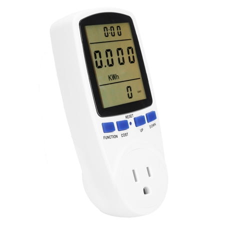 Rupoun Power Metering Socket Electricity Usage Monitor Voltage Current Meter US Plug 110V (15.5 cm / 6.1 inches)