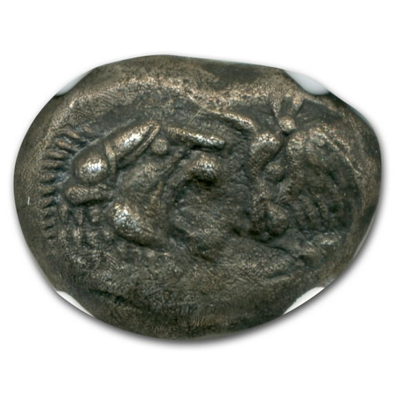 Lydian Silver Half Stater Croesus (561-546 BC) AU NGC