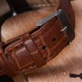 thumbnail image 3 of Reloj de pulsera de moda para hombres y mujeres, reloj de pulsera analógico de banda de PU (marrón) Khall Tendencias, 3 of 6