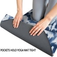 thumbnail image 3 of Blue White Tie Dye Mandala Pattern Hot Yoga Mat Towel Non Slip for Hot Yoga - Quick-Drying Yoga Mat Cover with 4 Corner Pockets with Travel Bag - Hot Yoga Towel Non Slip 74"x26", 3 of 6