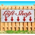 thumbnail image 1 of Gift Shop Down Arrow Red & Chrome 13 oz Vinyl Banner With Metal Grommets, 1 of 4