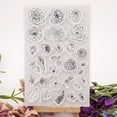 thumbnail image 2 of BYNNIX Flower Stamp Silicone Clear Seal Handmade Paper Card Projects Decorating for Christmas New Year Greeting Card Decor, 2 of 6