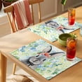 thumbnail image 4 of Easter Bunny Placemats Set of 4, Watercolor Blue Green Red Pink Floral Rabbit Non-Slip Place Mats Washable Table Mats for Kitchen Dining Table Decorations Indoor/Outdoor, 4 of 9
