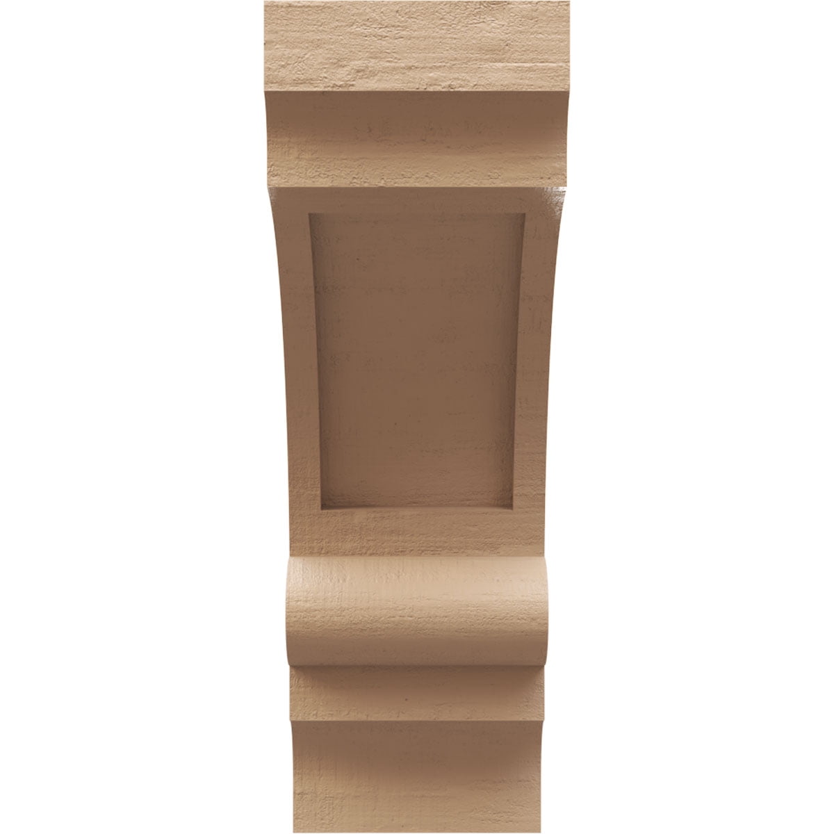 3"W x 6"D x 9"H Classic Diane Rough Cedar Woodgrain TimberThane Corbel, Primed Tan